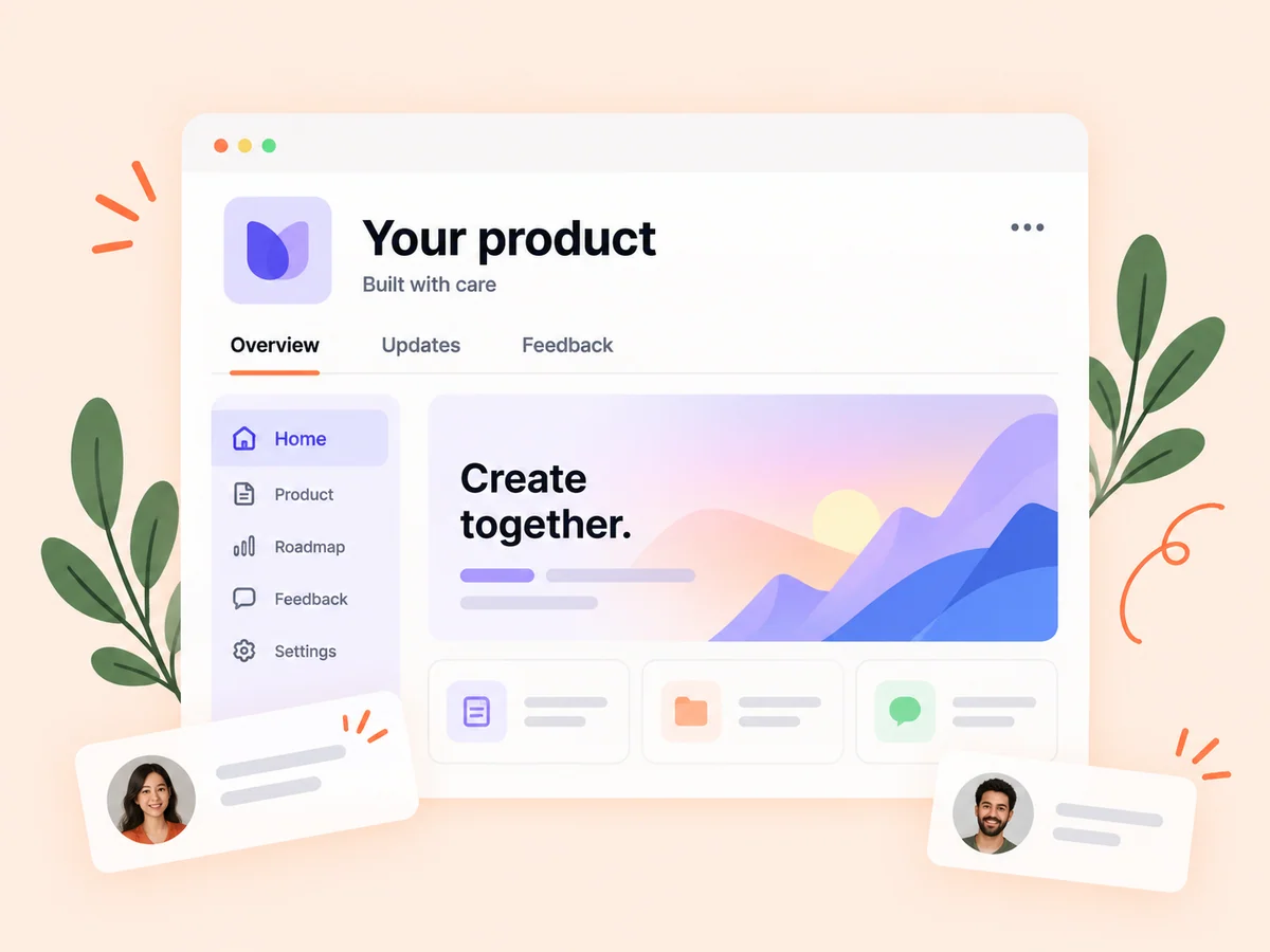 Illustration of a SaaS product profile and product preview